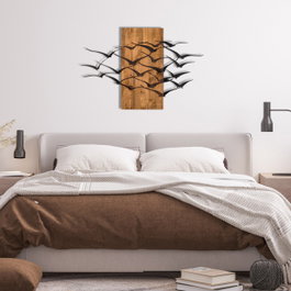 Wallity Migration Escultura de pared Negro y Nogal